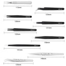 Conjunto de pinças, 9 peças, aço inoxidável, anti-estática, pinça de precisão para eletrônico, ferramentas de reparo de celular, ferramentas manuais