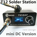 T12-942 OLED MINI estação de solda digital ferro de solda eletrônico versão DC portátil sem fonte de alimentação QUICKO