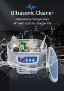 Limpador ultrassônico de 628ml, banho ultrassônico para peças de joias, óculos, placa de circuito, máquina de limpeza, limpador de joias por ultrassom