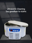 Limpador ultrassônico de 628ml, banho ultrassônico para peças de joias, óculos, placa de circuito, máquina de limpeza, limpador de joias por ultrassom