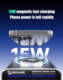 Estação de carregamento super rápida mecânica série G-POWER 115w/160w, porta usb tipo-c 15w pd qc3.0 gan, suporte de carregamento sem fio