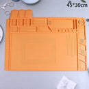 Tapete de silicone para solda, plataforma de mesa para estação de solda, reparo de celular, PC, ferramenta magnética de isolamento térmico, 1 unidade.
