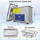 Limpador ultrassônico 40khz, vibração de alta frequência, banho de lavagem ultrassônico para relógios de joias, óculos de dentadura, limpador ultrassônico