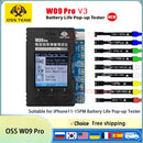 Oss w09 pro v3 testador pop-up de vida útil da bateria para detecção de iPhone11-15PM modificar eficiência da bateria 100% ciclo ferramenta de dados de saúde