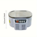 Limpador ultrassônico de 628ml, banho ultrassônico para peças de joias, óculos, placa de circuito, máquina de limpeza, limpador de joias por ultrassom
