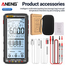 ANENG Digital Profissional Multímetro, sem contato Tester Tensão, Tela LCD Tester Atual, recarregável, AC, DC, 681