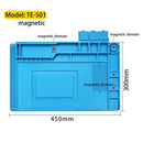 Tapete de silicone para solda, plataforma de mesa para estação de solda, reparo de celular, PC, ferramenta magnética de isolamento térmico, 1 unidade.