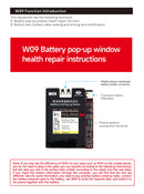 Oss w09 pro v3 testador pop-up de vida útil da bateria para detecção de iPhone11-15PM modificar eficiência da bateria 100% ciclo ferramenta de dados de saúde