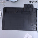 Tapete de silicone para solda, plataforma de mesa para estação de solda, reparo de celular, PC, ferramenta magnética de isolamento térmico, 1 unidade.