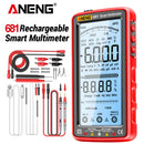 ANENG Digital Profissional Multímetro, sem contato Tester Tensão, Tela LCD Tester Atual, recarregável, AC, DC, 681