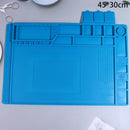 Tapete de silicone para solda, plataforma de mesa para estação de solda, reparo de celular, PC, ferramenta magnética de isolamento térmico, 1 unidade.